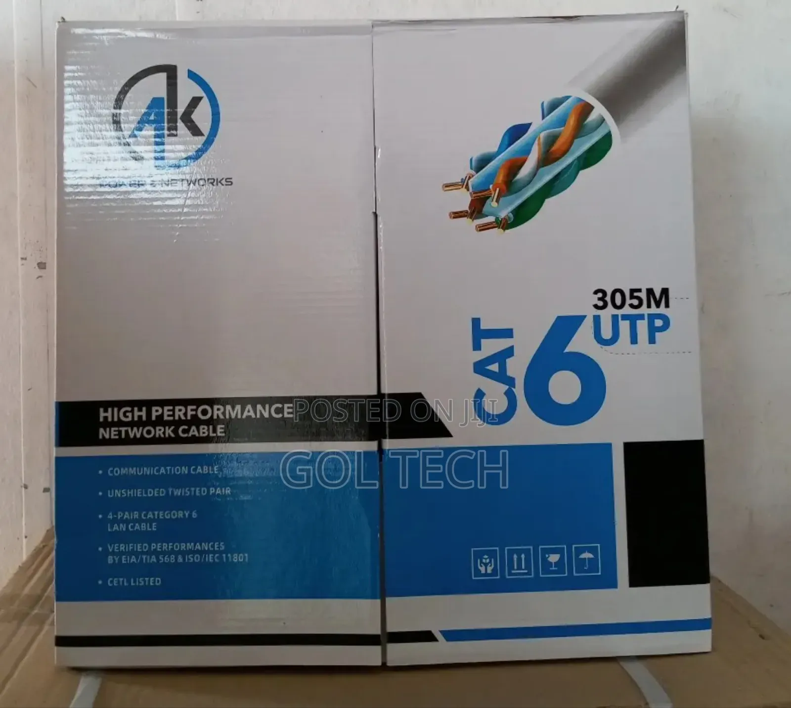 Cat6 305m Utp Cable High Performance Network Cable Ak