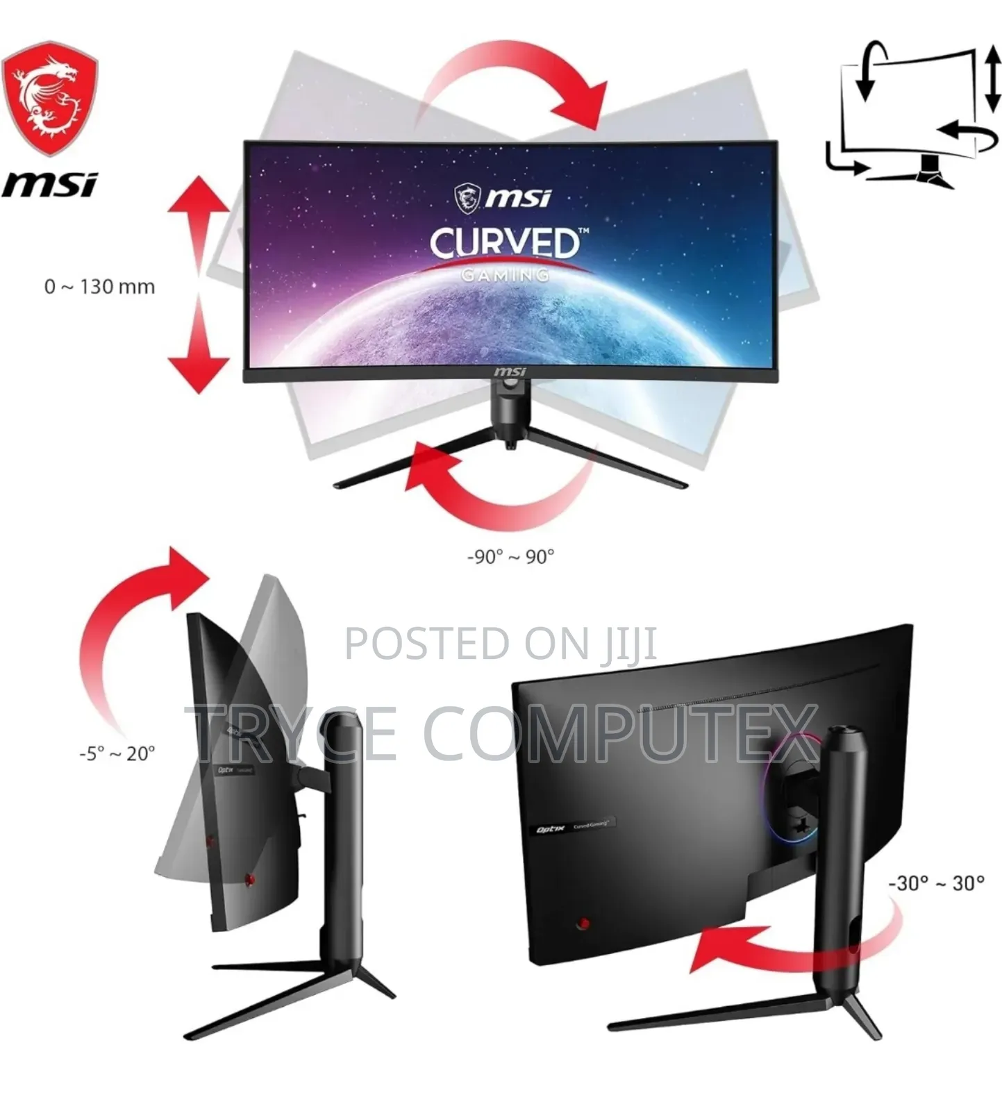 Msi 30inches Gaming Curved Monitor 200hz
