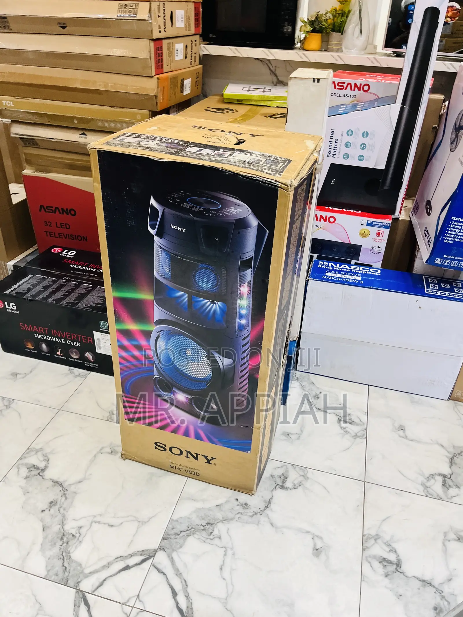 Beautiful Made Sony MHC-V83d Bluetooth Speaker(Black).