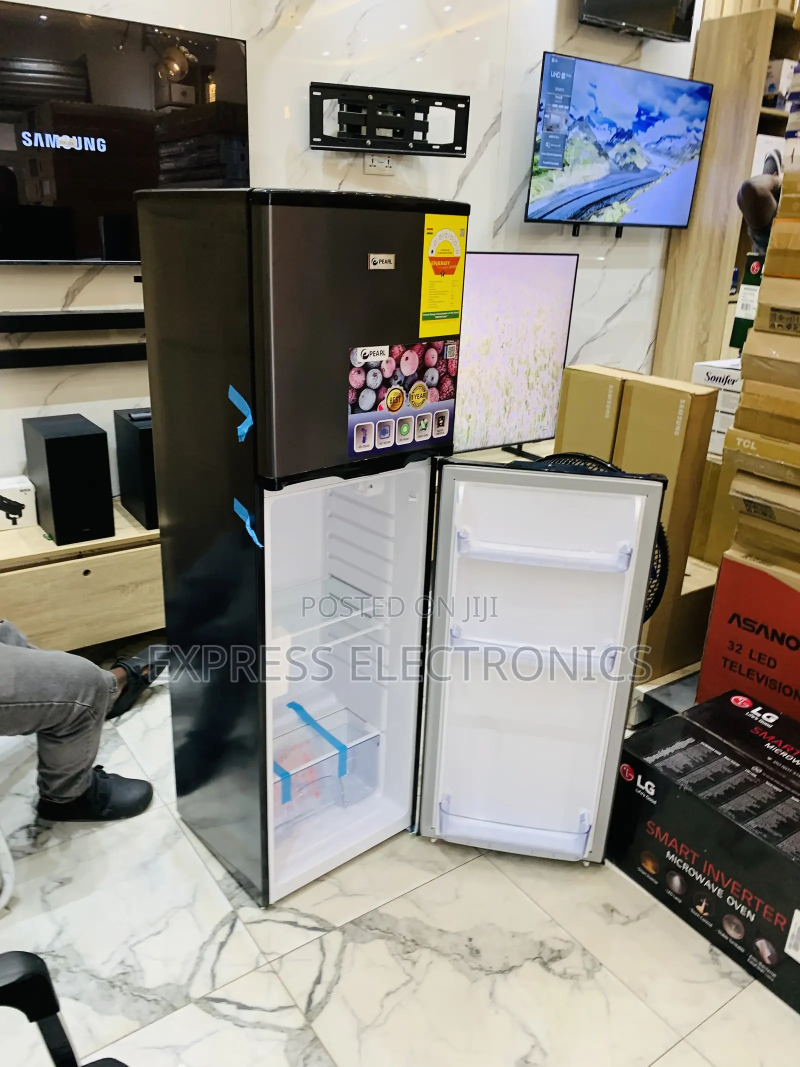 High Quality Double Door Fridge 165l Pearl Pf-262tix-1a