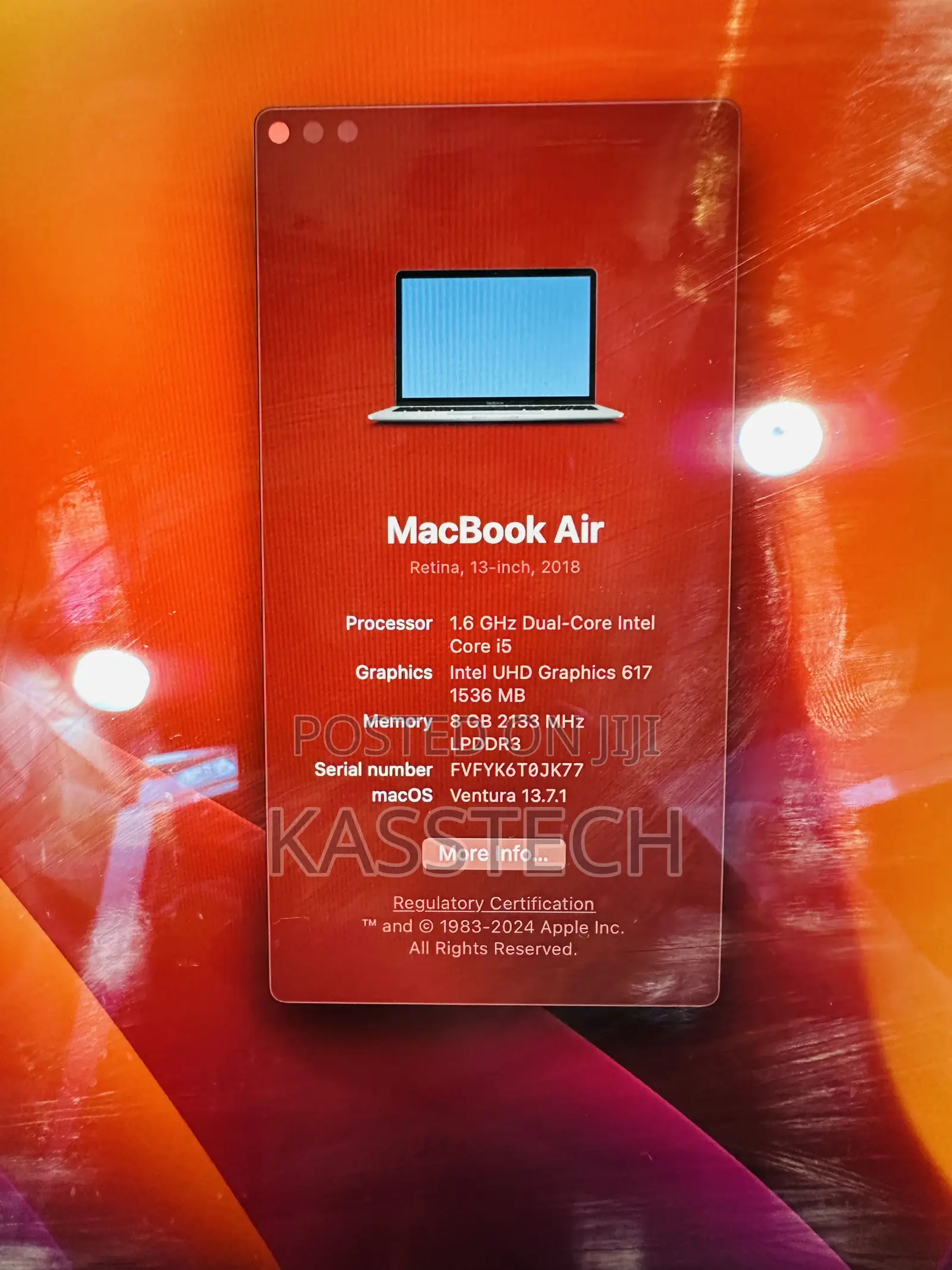 Laptop Apple MacBook Air 2018 8GB Intel Core I5 SSD 128GB