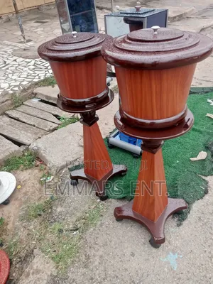 Polished Wooden Offering Bowls With Bottom Whee