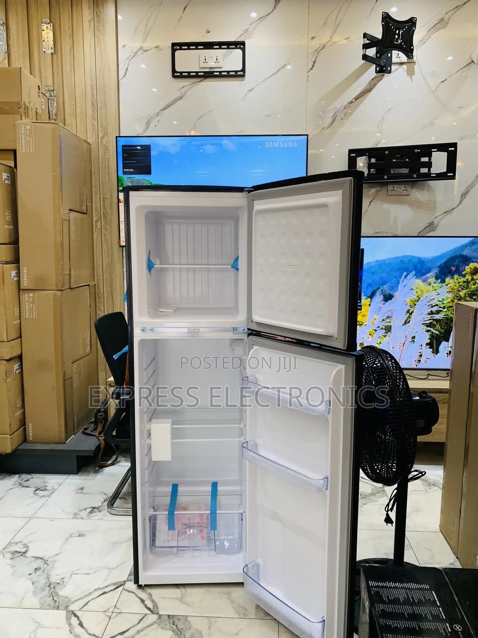 Top Freezer Pearl 165l Fridge Double Door Black