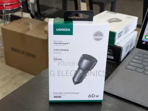 Ugreen Cd213 Dual Usb-c Fast Car Charger Pd 60w