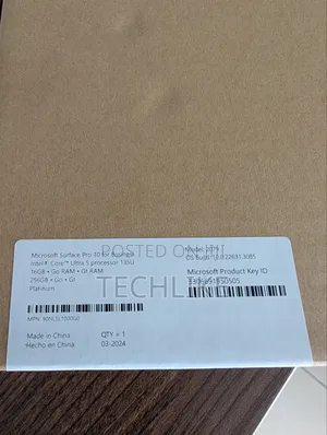 New Laptop Microsoft Surface Pro 10 16GB Intel Core Ultra 5 SSD 256GB