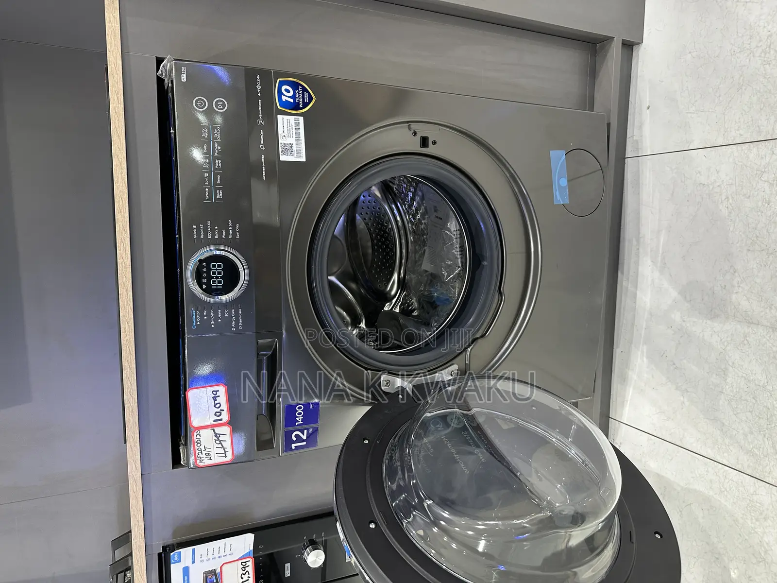 Front Load Midea 12kg Washing Machine Available