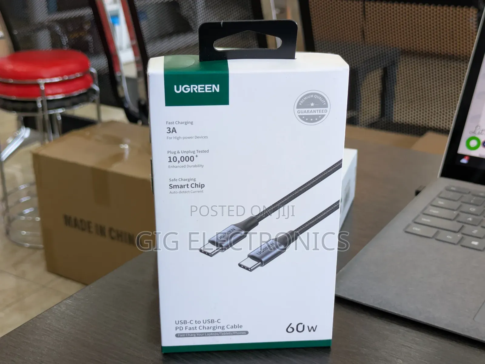 Ugreen Us261 Usb C to Usb C Cable 60w 2 Metre