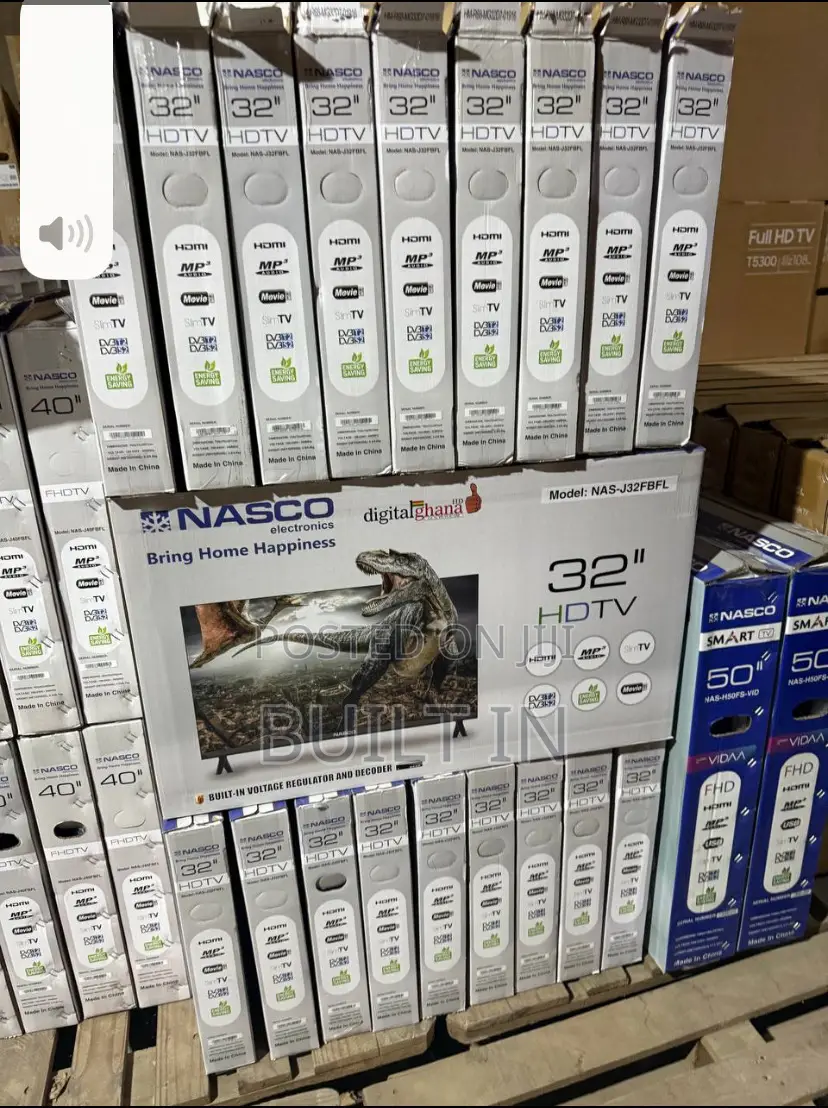 //Brand New Nasco 32” Hd Digital Satellite Led Tv -