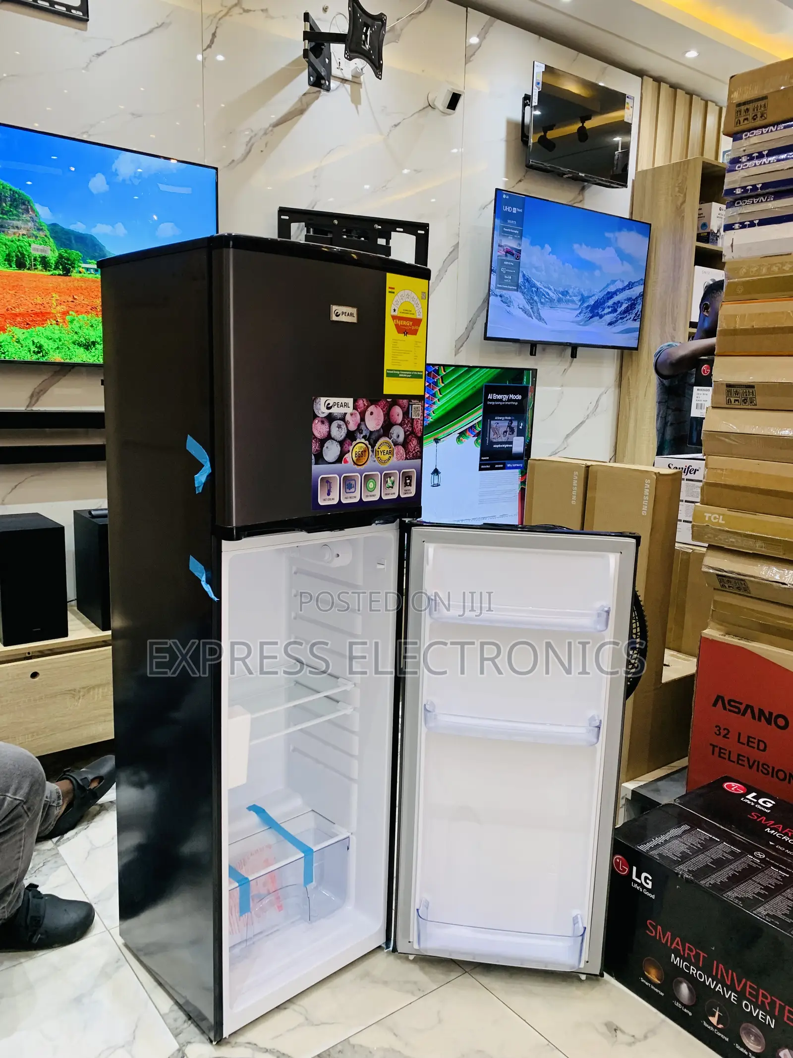 Spectacular Performance Double Door Fridge 165l Pearl