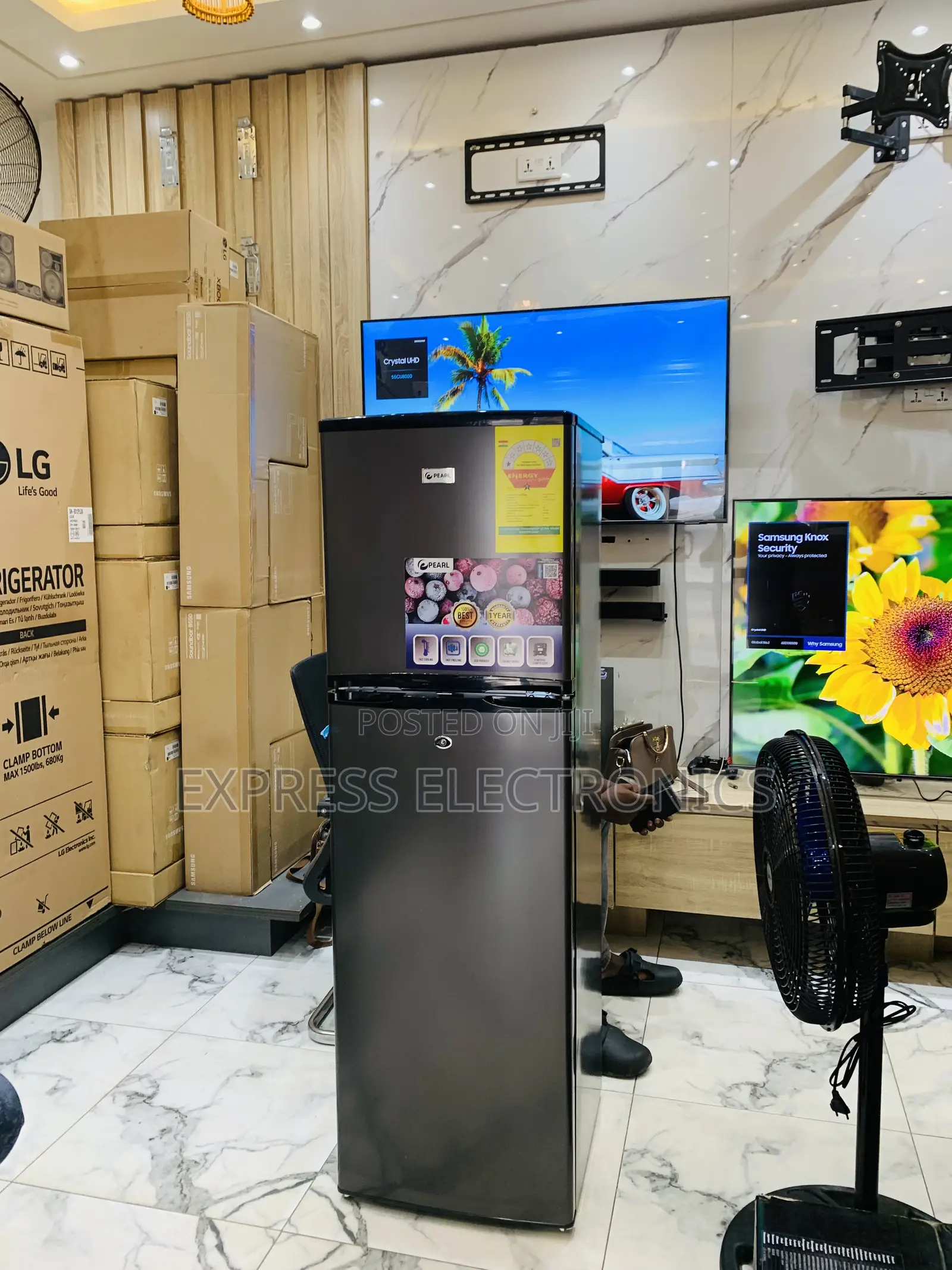 Call and Place Your Pearl Double Door Fridge 165l