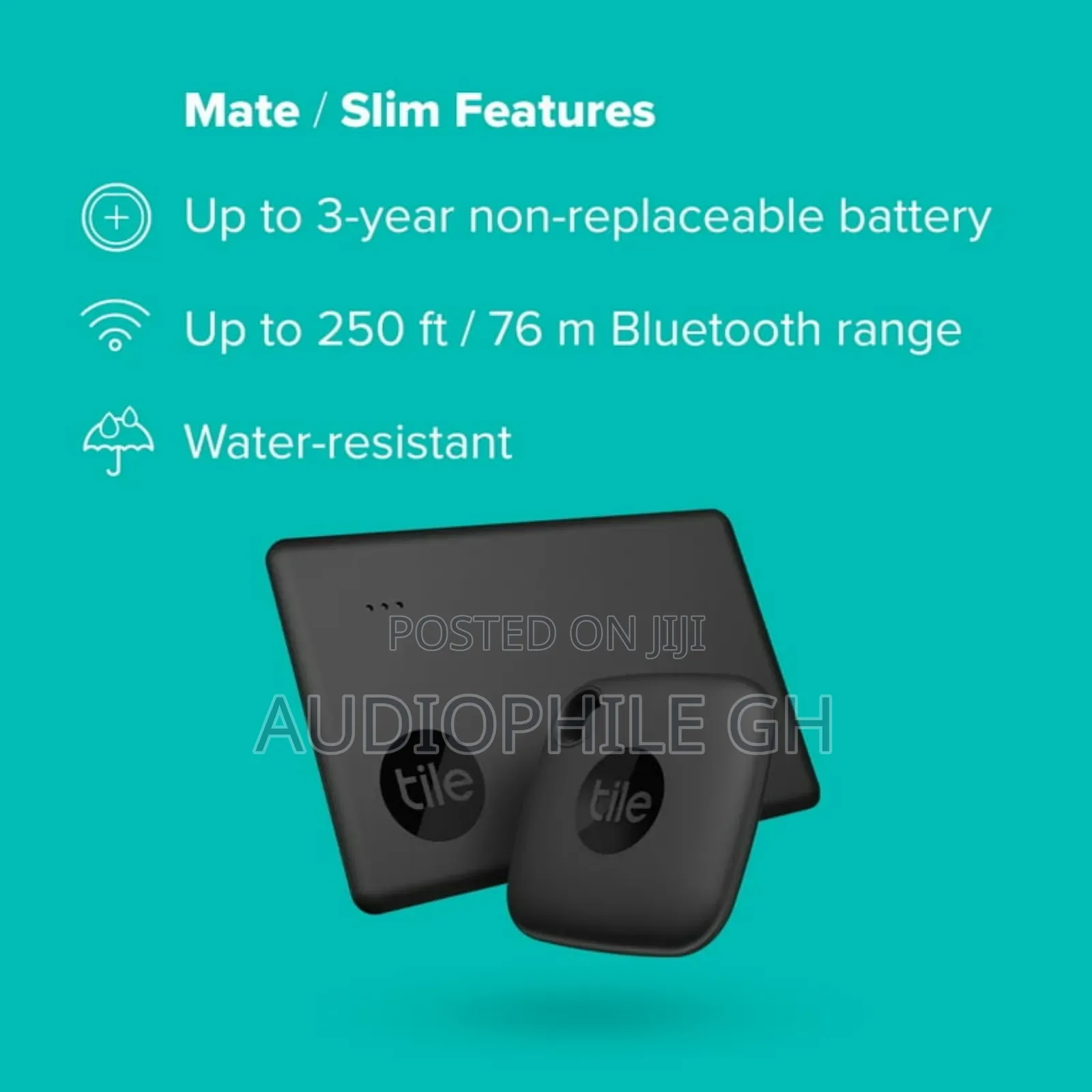 Tile Starter Pack 2-pack Mate/Slim Bluetooth Tracker Airtag