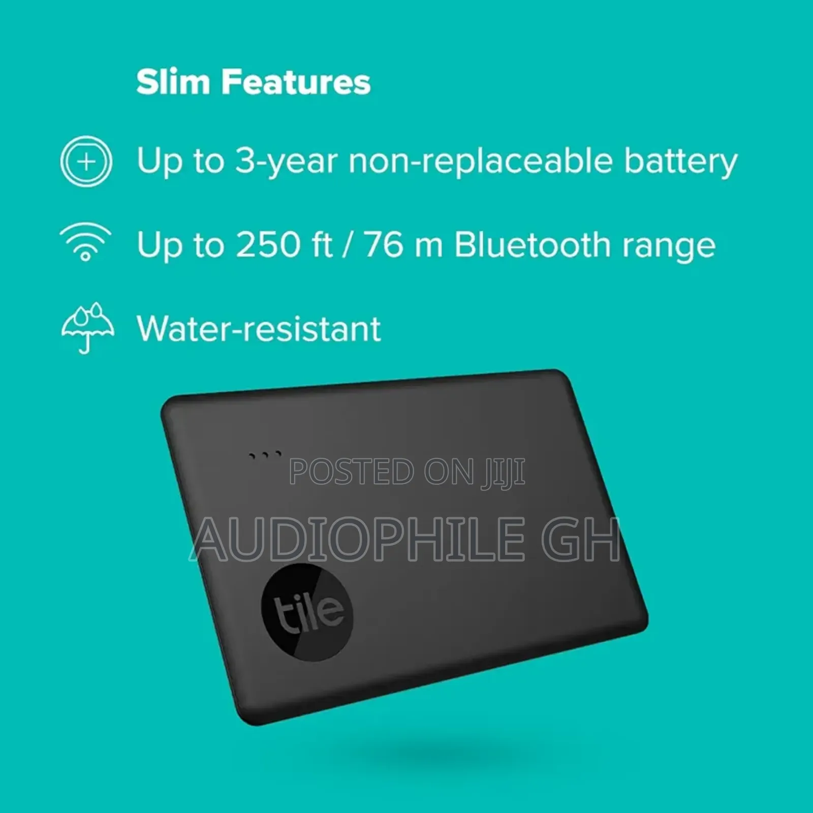 Tile Slim Thin Bluetooth Tracker Airtag
