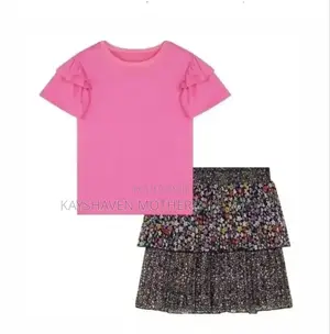 Girls Two Piece Outfit Skirts and Top