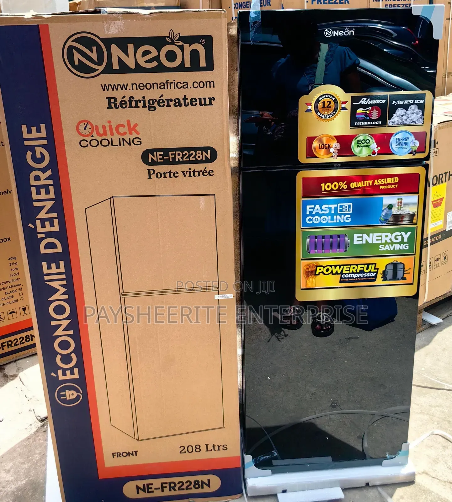 Neon Top Freezer 208l Fridge