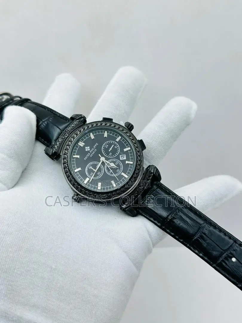 Quality 2 Face Patek Philippe Leather Watch