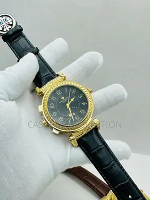 Quality 2 Face Patek Philippe Leather Watch