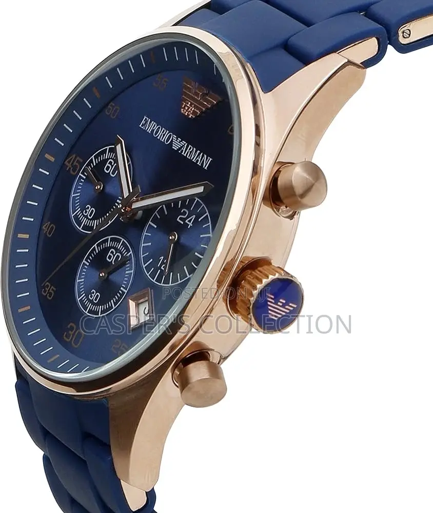 Emporio Armani Analog Silicon Royal Blue Dial Men's Watch