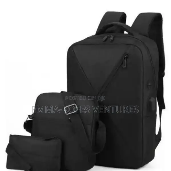 Classic 3 In 1 Backpack For School/Work/Business -black