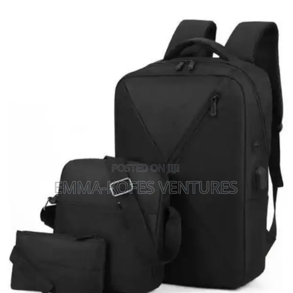 Classic 3 In 1 Backpack For School/Work/Business -black