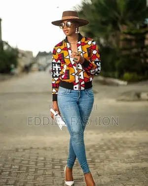 Photo - Remarkable African Print Bomber Jacket Unisex