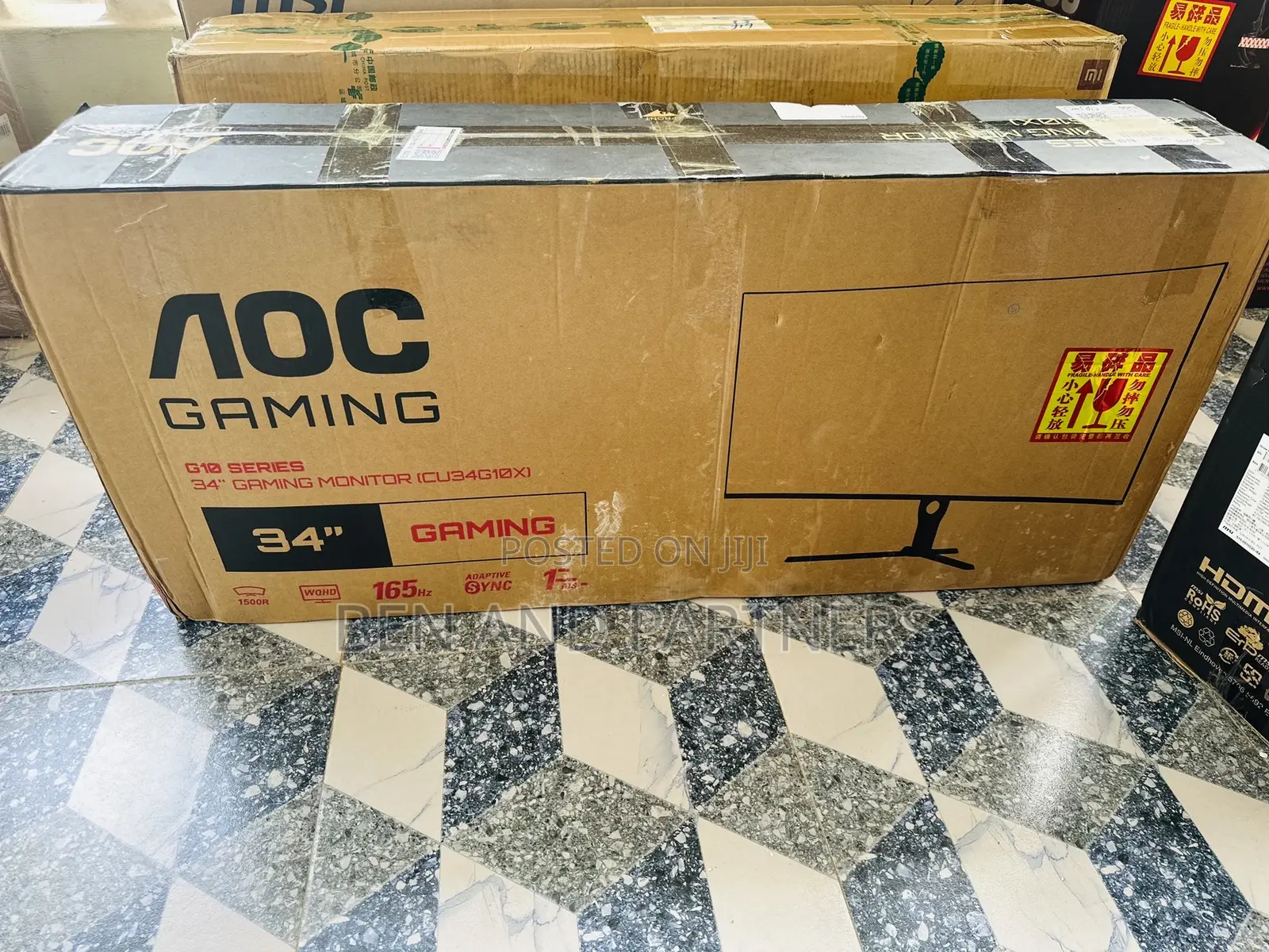 Aoc 34”, Wqhd, 165hz, 1ms, Curved Gaming Monitor