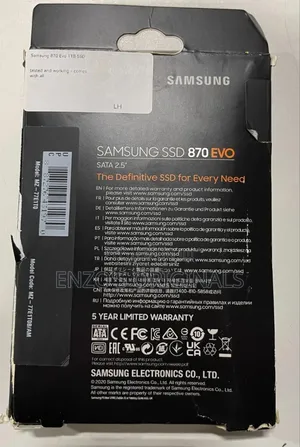 Samsung 870 Evo 1tb Internal Ssd 2.5inch Sata Mz-77e1t0b/Am
