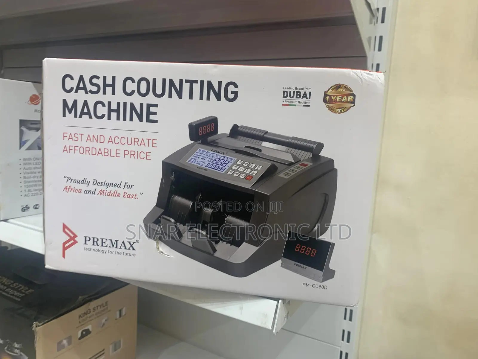 LCD Screen Displays Premax Money Counting Machine