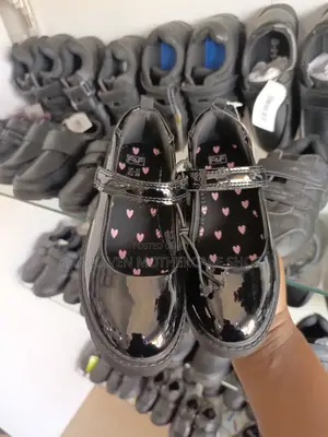 F F Girl's Black Patent Shoes. Uk Size 29 and 31 Available