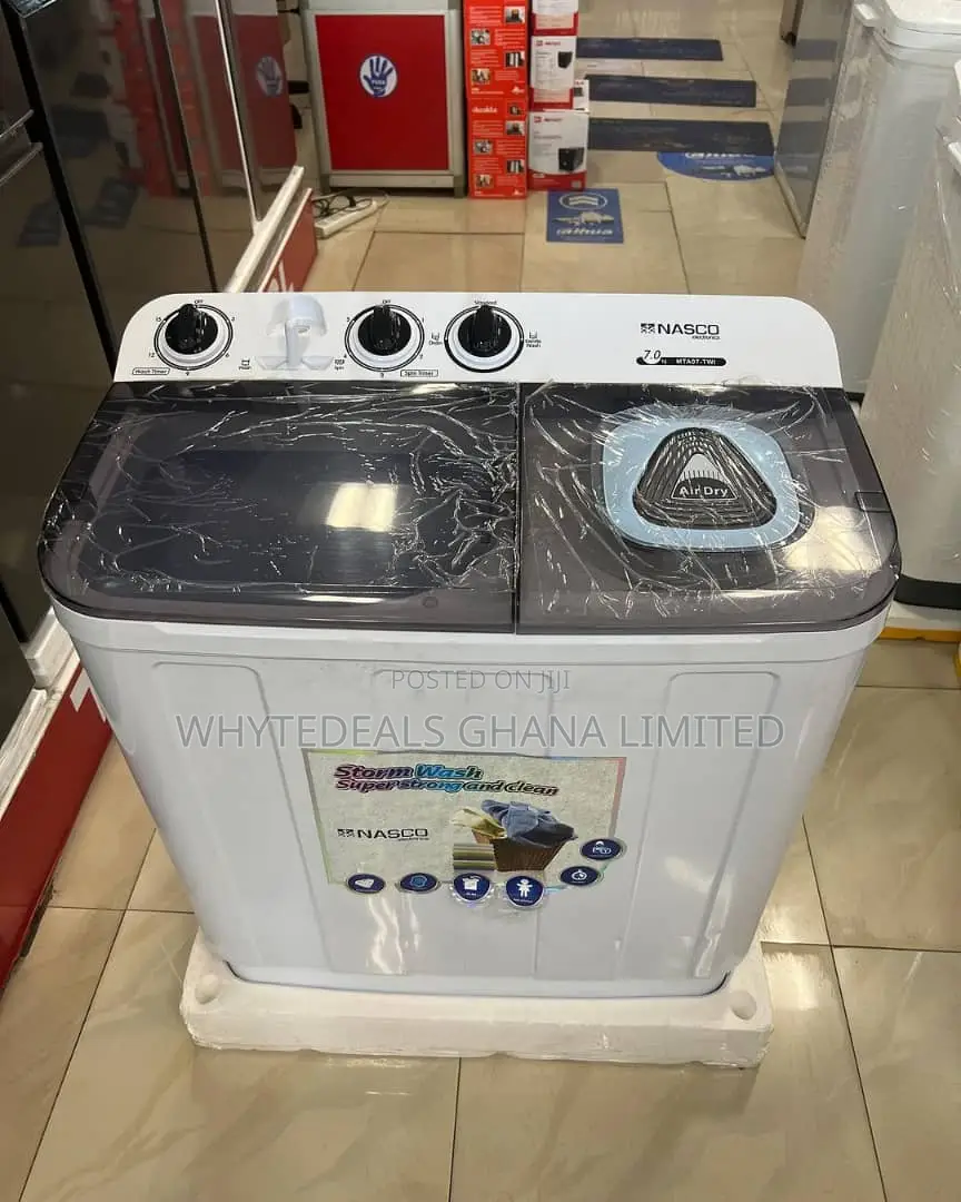 Nasco 3-in-1 Semi Automatic Washing Machine| Top Load| Wash| Rinse|Dry
