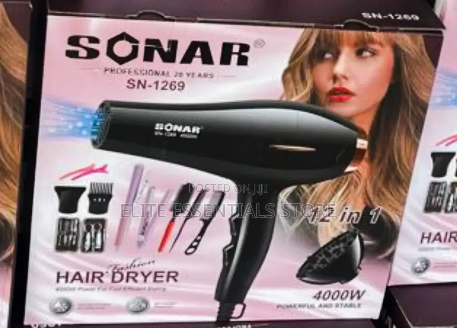 High Quality 12 in 1 Hair Dryer With Straightener Curler