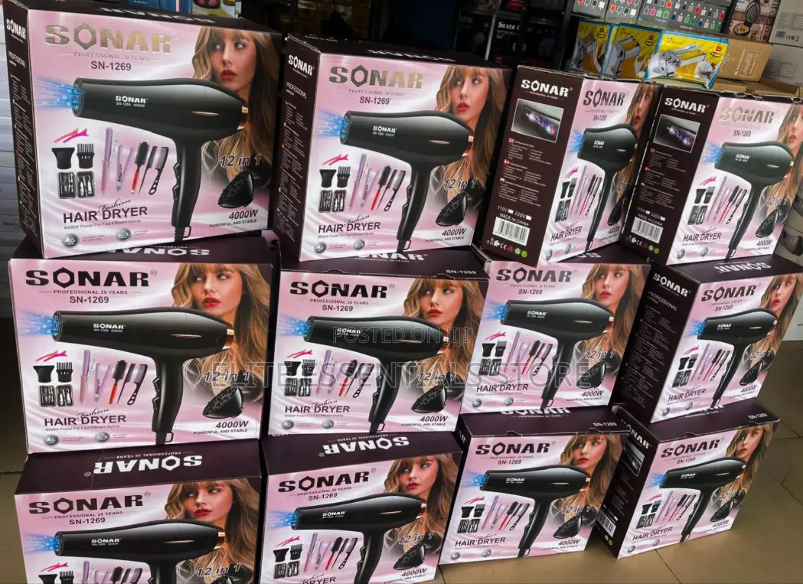 High Quality 12 in 1 Hair Dryer With Straightener Curler