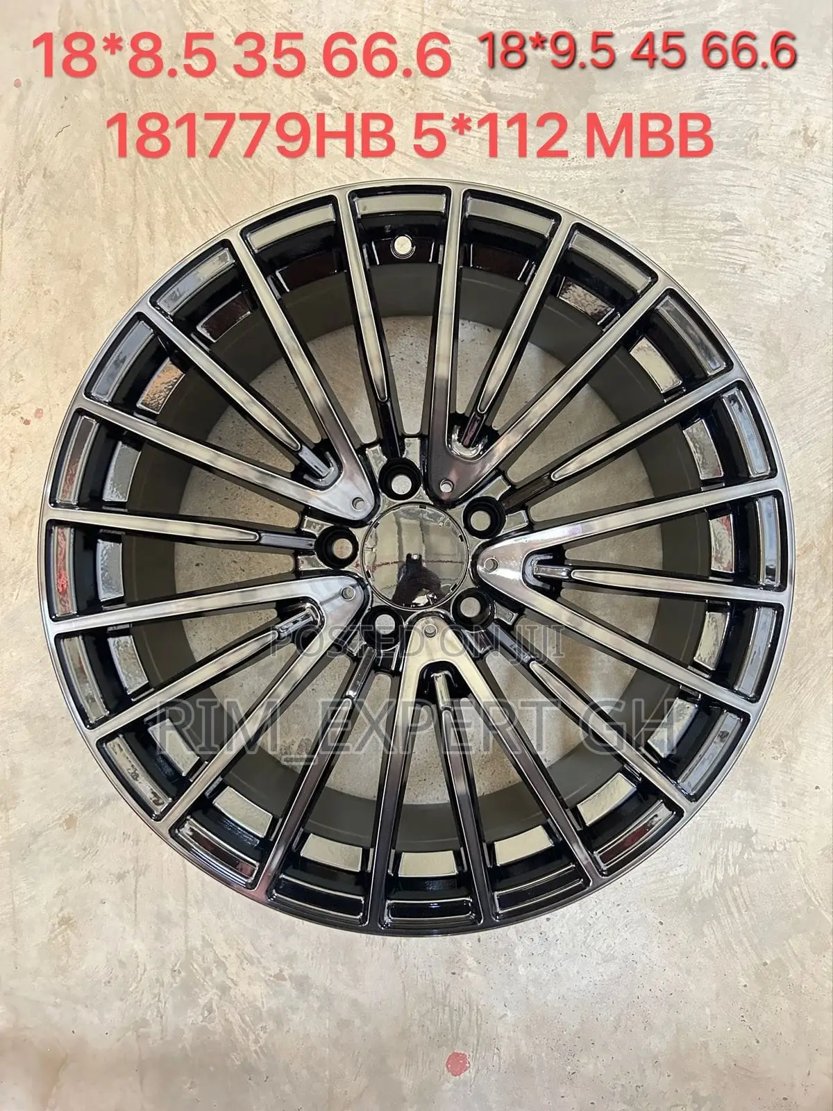 Mercedes Benz Rim 18 All Black With Silver Grey