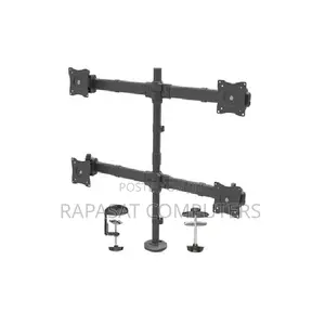 Quad Ultra Wide LCD Led 27-38 Monitor Desk Mount, Heavy Duty