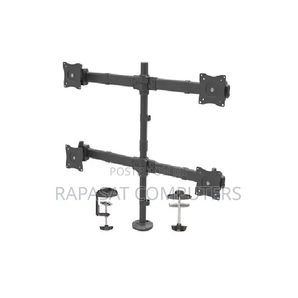 Quad Ultra Wide LCD Led 27-38 Monitor Desk Mount, Heavy Duty