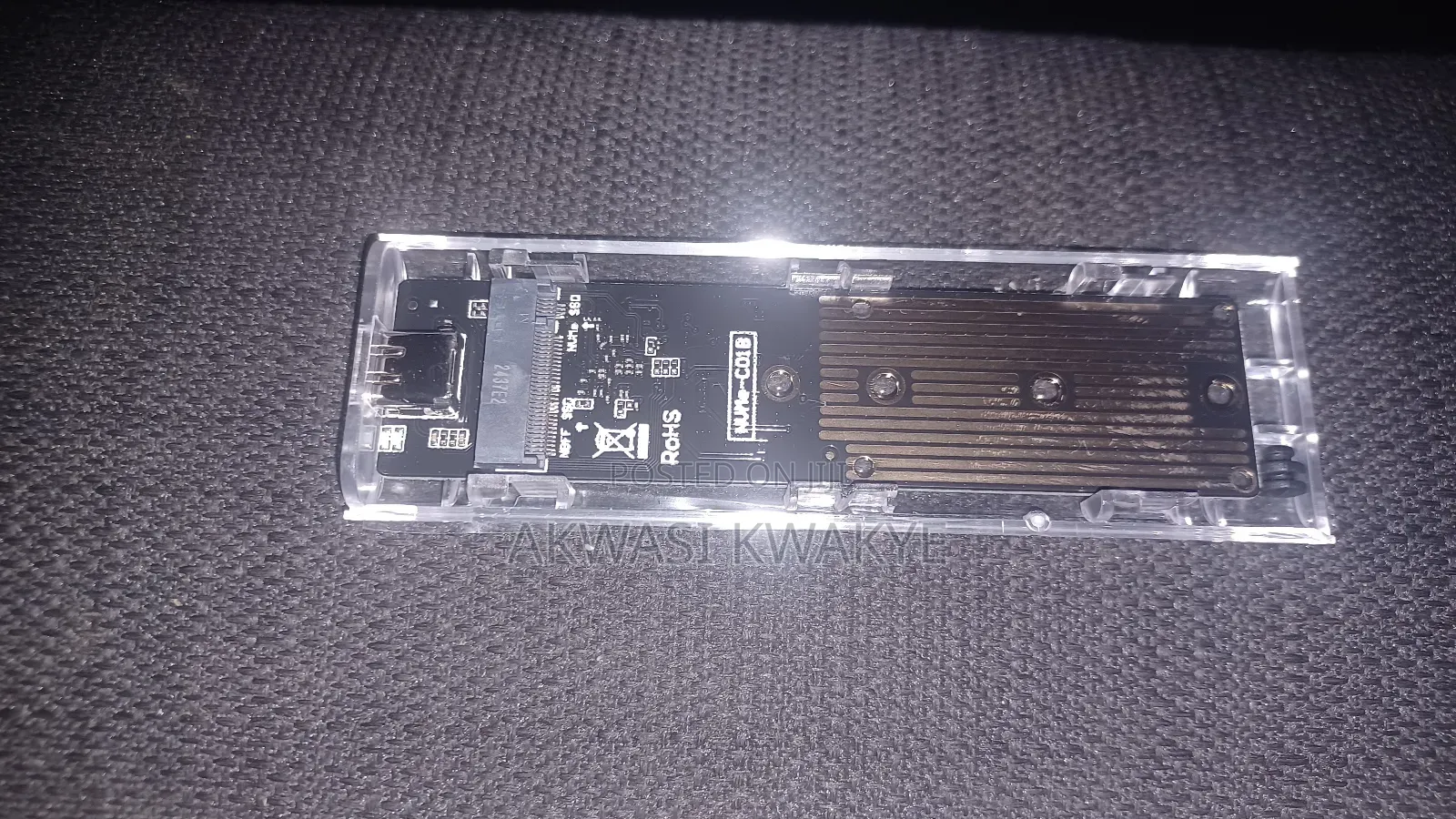 M.2 Nvme Pcie Ngff Sata Dual Ssd Case Clear Usb Type C