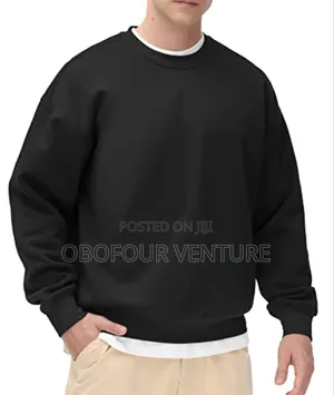 Photo - Men's Sweatshirt Pullover Black Crew Neck