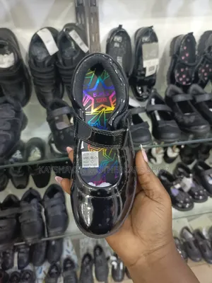 BMS Girl's Black Patent Shoe