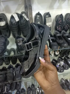BMS Girl's Black Patent Shoe