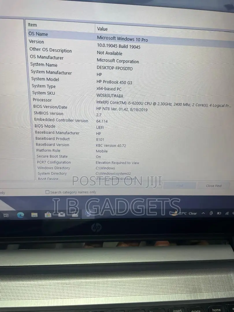 Laptop HP ProBook 450 G3 8GB Intel Core I5 HDD+SSD 500GB