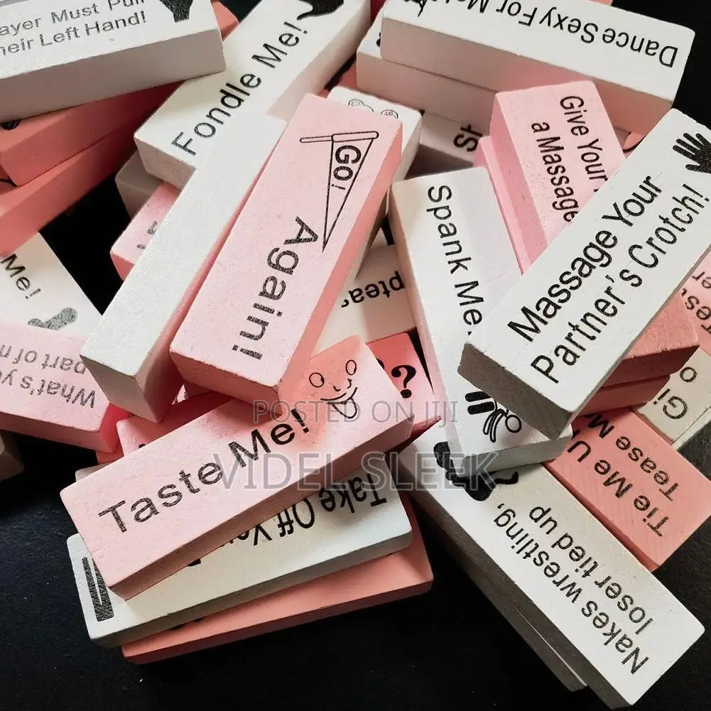 Pink and White Adult Jenga - 48pcs