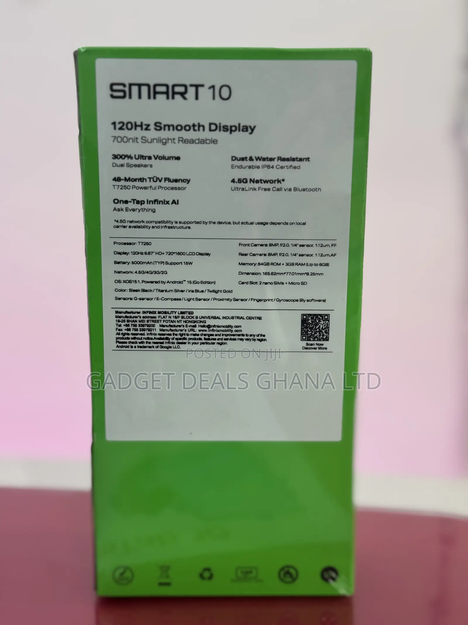 New Infinix Smart 10 128 GB Black