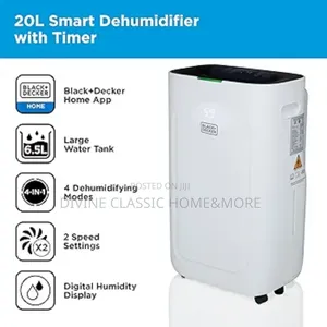 Black+Decker Bxeh60014gb 20l Smart Dehumidifier, 4 Modes