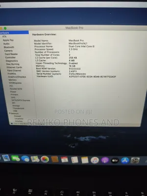 Laptop Apple MacBook Pro 2017 16GB Intel Core I5 SSD 256GB