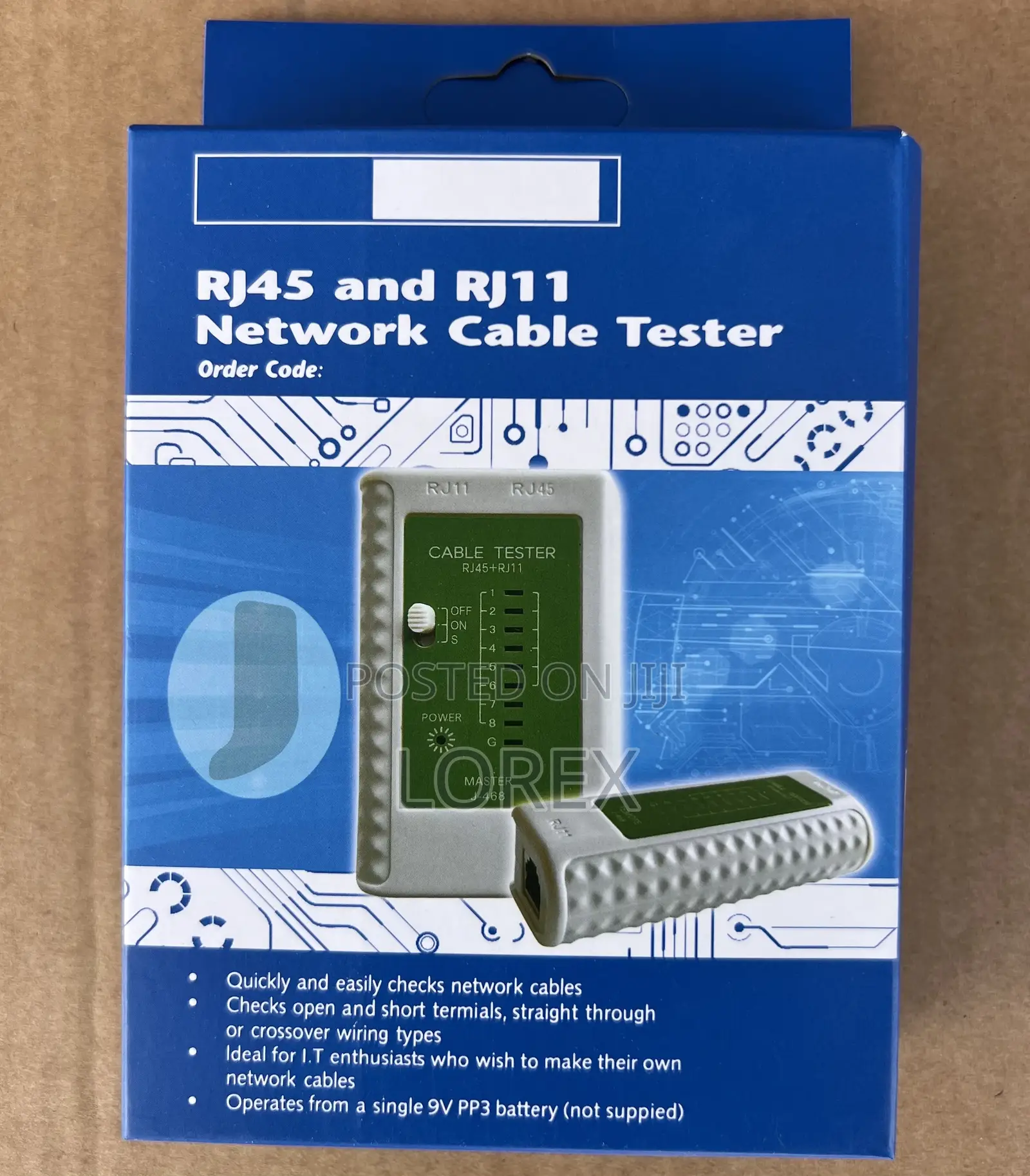 Network Cable Tester Rj11 and Rj45