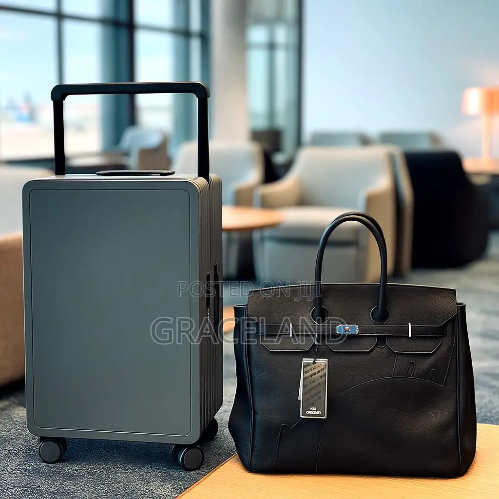 This Is Original 2in1 Pure Leather With Traveling Bag Black