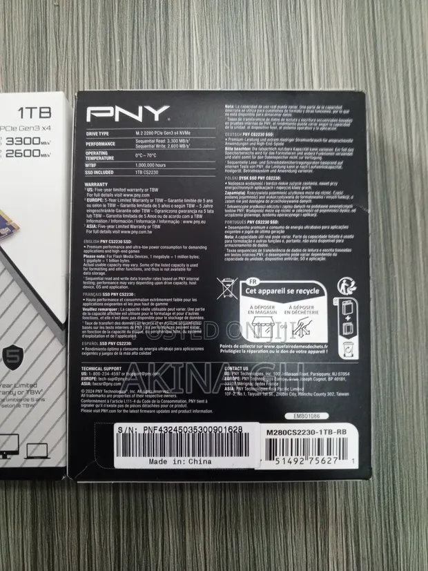 Pny Cs2230 1tb M.2 Nvme Internal Solid State Drive (Ssd) 2