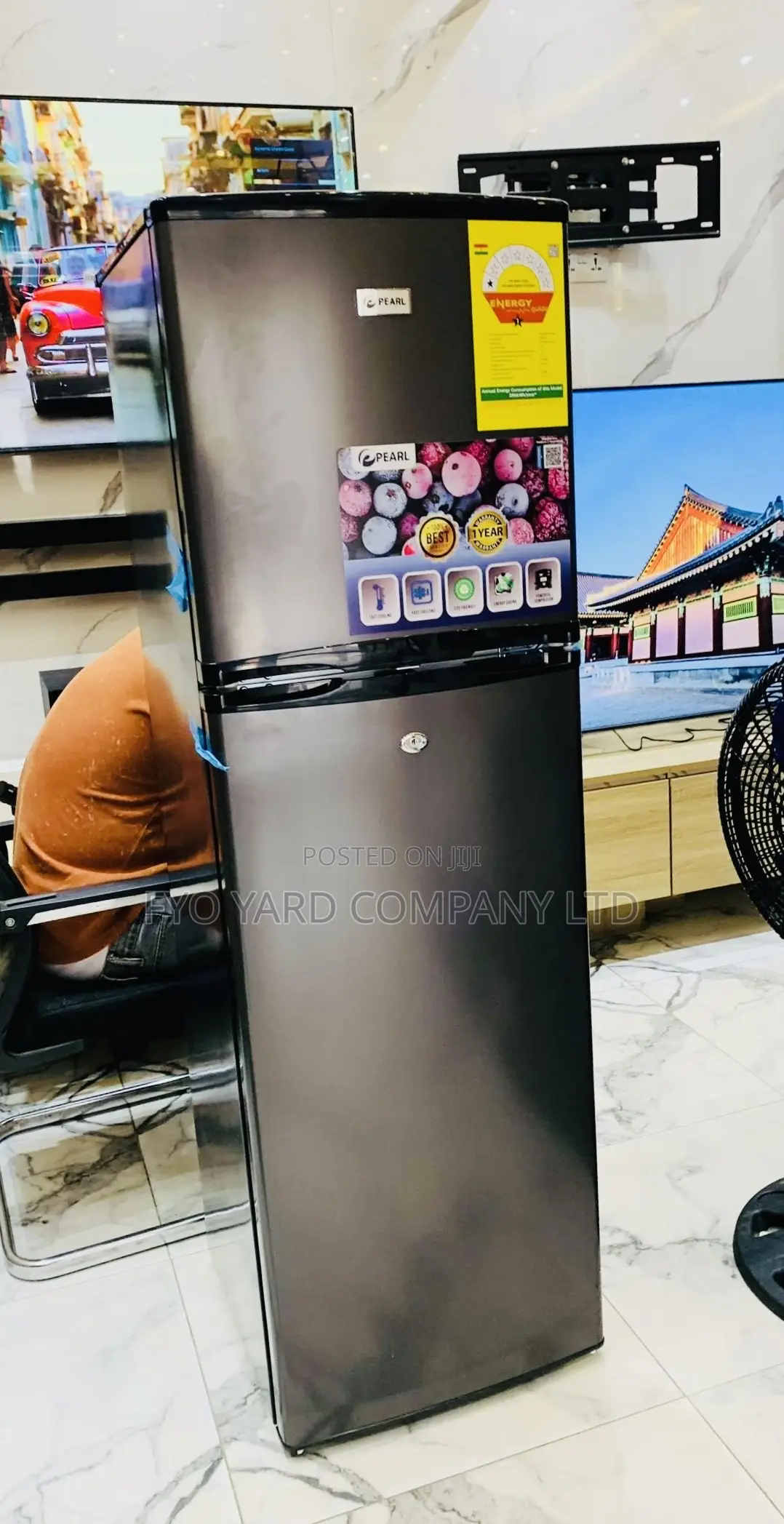 Effective High Cooling Pearl Double Door 166liters Fridge