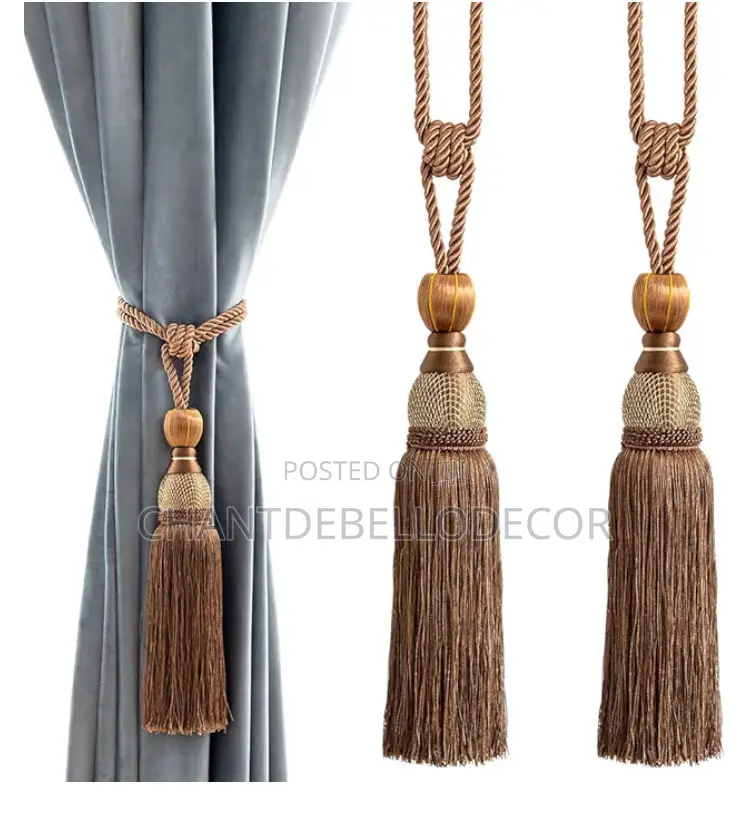 Luxury Tassel Rope Curtain Tieback 95ghc for 2pcs