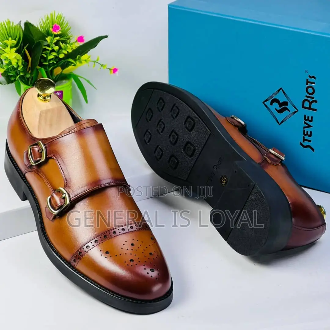 Steve Riot Monk Strap Shoe Brown