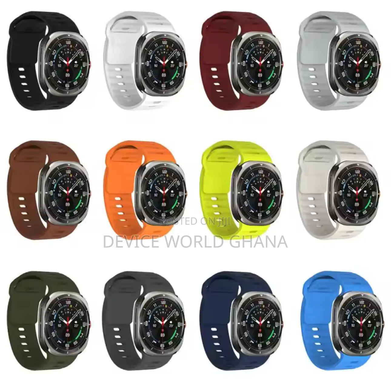 Diamond Silicone Strap for Samsung Watch 7 Ultra 47mm